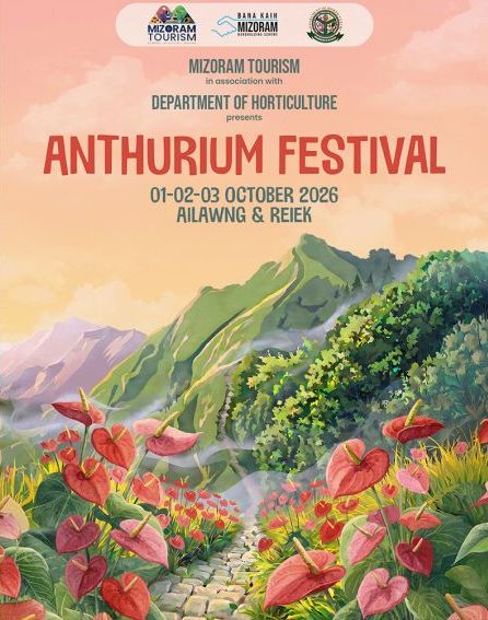 Official Anthurium Festival 2026 poster for Ailawng and Reiek from 1 to 3 October 2026