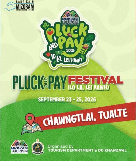 Official Pluck and Pay Festival 2026 poster for Chawngtlai, Tualte from 23 to 25 September 2026